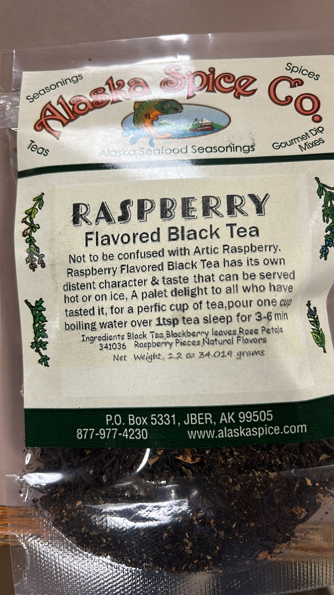 Raspberry flavored black tea – Alaskaspices